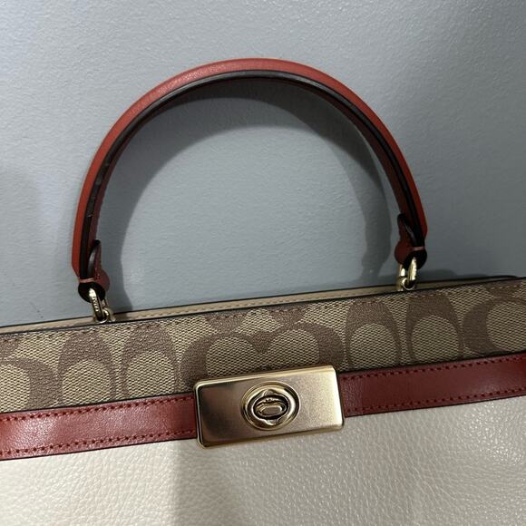 Coach Brown and Cream Satchel - Picture 14 of 14